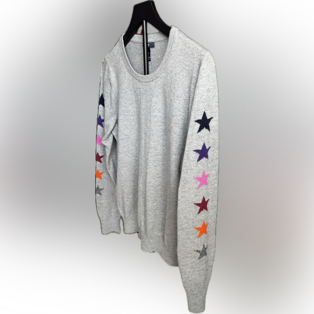 GAP gray sweater with star detail on the sleeves  Women’s size L
